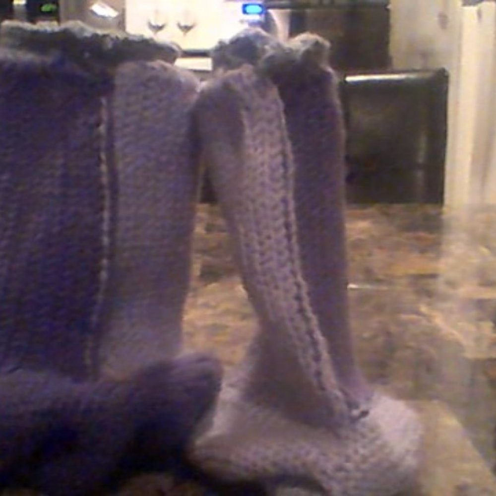 crochet boot slippers
